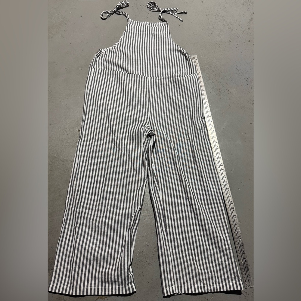 Unlisted Black and White Striped Jumpsuit